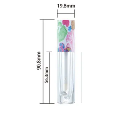 Vỏ son bóng nắp in hoa – mã NXM0721
