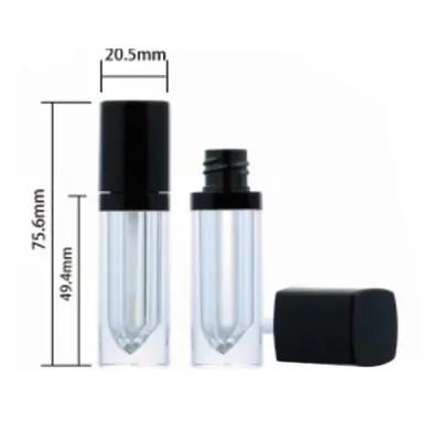 Vỏ son bóng tròn lùn nắp đen 5ml – ảnh 2