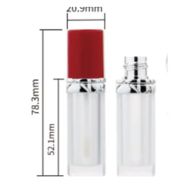 Vỏ son bóng nắp đỏ đế bạc 7.8ml – mã NXM0824