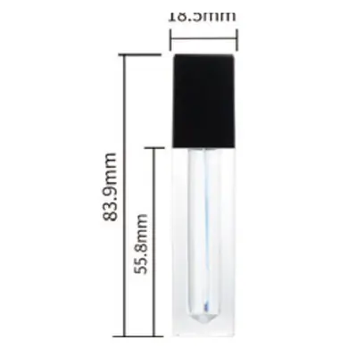 Vỏ son bóng vuông nắp đen 3.7ml – ảnh 2