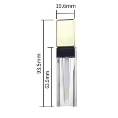 Vỏ son bóng vuông nắp vàng champagne 3.7ml – ảnh 2