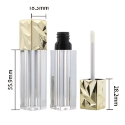 Vỏ son bóng vuông nắp vân kim cương 2.2–5ml – ảnh 2