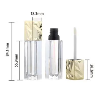 Vỏ son bóng vuông nắp vân kim cương 2.2–5ml – ảnh 4