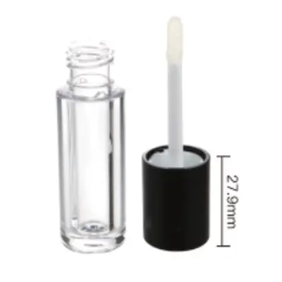 Vỏ son bóng tròn nắp trắng / đen 3.6ml – ảnh 3