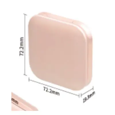 Hộp phấn vuông bo 72mm có gương (hồng, đen) – ảnh 2