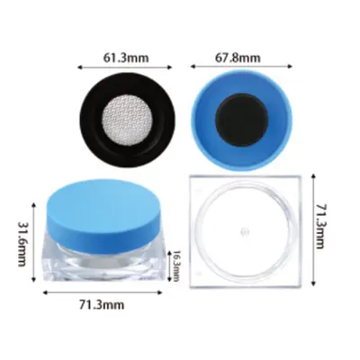 Hũ phấn phủ nắp màu có lưới 68mm – ảnh 5