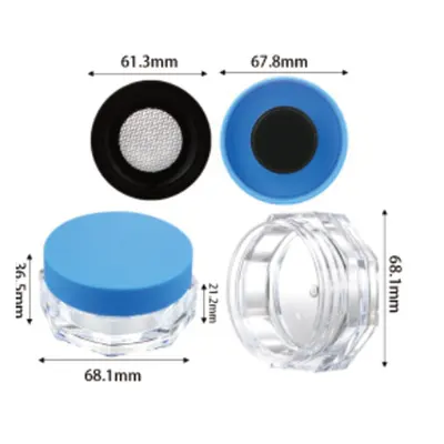 Hũ phấn phủ nắp màu có lưới 68mm – ảnh 6