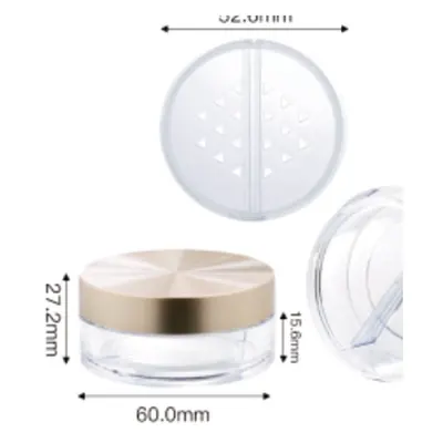 Hũ phấn phủ nắp vàng champagne vân xoáy 60mm – ảnh 2