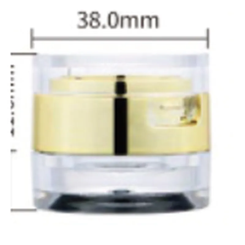 Hũ kem acrylic vuông vàng 38mm – mã NXM1097