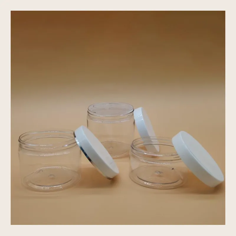 Hũ nhựa trong nắp trắng – mã NXP0002