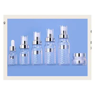 Bộ chai + hũ acrylic vân kim cương – ảnh 2