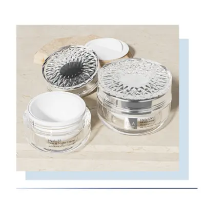 Bộ chai + hũ acrylic trắng nắp bạc 30ml – ảnh 3
