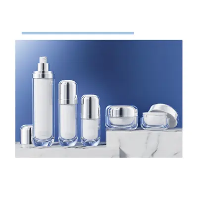 Bộ chai + hũ acrylic trắng nắp bạc 30ml – ảnh 5