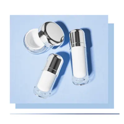 Bộ chai + hũ acrylic trắng nắp bạc 30ml – ảnh 6