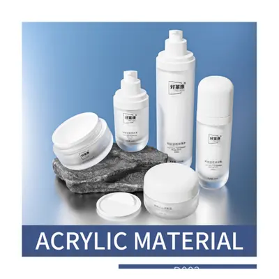 Bộ chai + hũ acrylic trắng nhám 30ml – ảnh 2