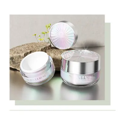 Bộ chai + hũ acrylic bạc – ảnh 2