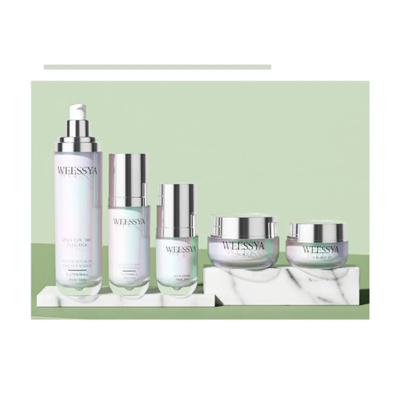 Bộ chai + hũ acrylic bạc – mã NXP0325