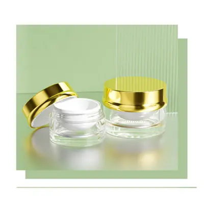 Bộ chai + hũ acrylic trắng nắp vàng 120ml – ảnh 3