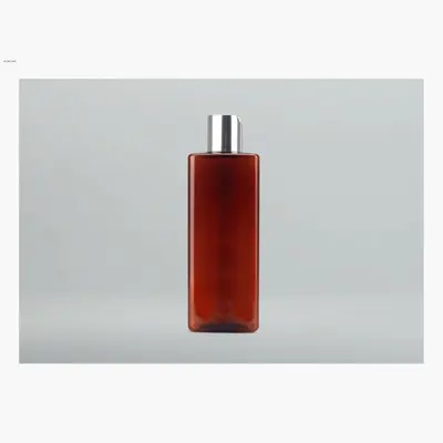 Chai vuông nâu nắp nhôm bạc – mã NXP0489