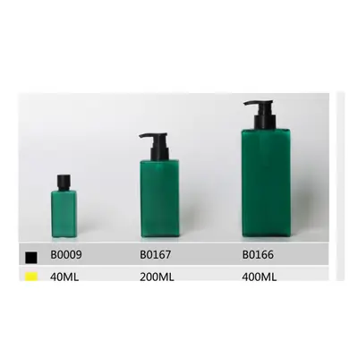Chai PETG vuông xanh đen 400ml/250ml – ảnh 3