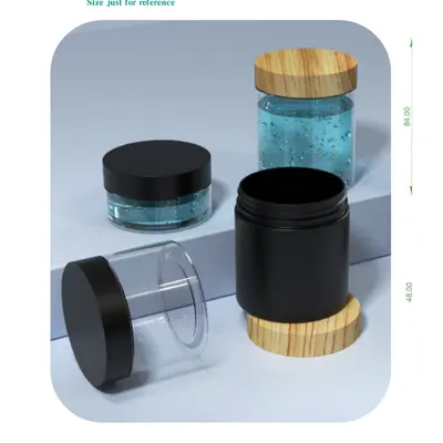 Hũ PET nắp vân gỗ 250ml–150ml – mã NXP0692
