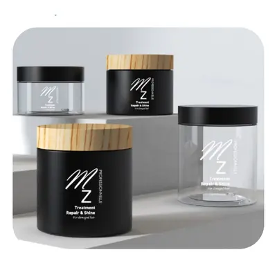 Hũ PET đen nắp gỗ 800ml–400ml – mã NXP0693