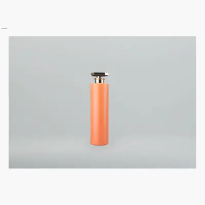 Chai nhựa cam trụ mảnh nắp bạc – mã NXP0735