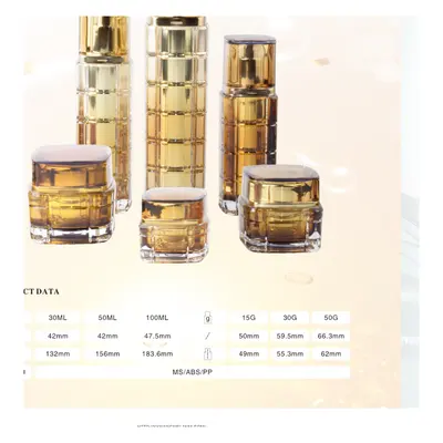 Bộ chai + hũ acrylic vàng kim 100ml/50ml/30g – mã NXP0769