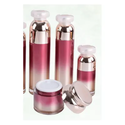Bộ chai + hũ acrylic đỏ chuyển màu 100ml/50ml – mã NXP0771