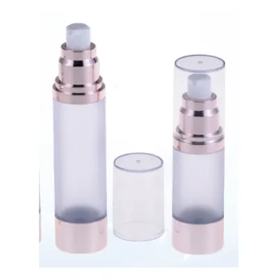 Bộ chai airless acrylic mờ nắp hồng vàng – ảnh 2