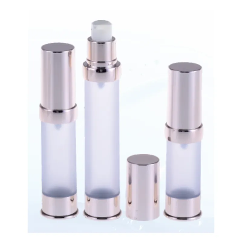 Bộ chai airless acrylic mờ nắp hồng vàng – mã NXP0773