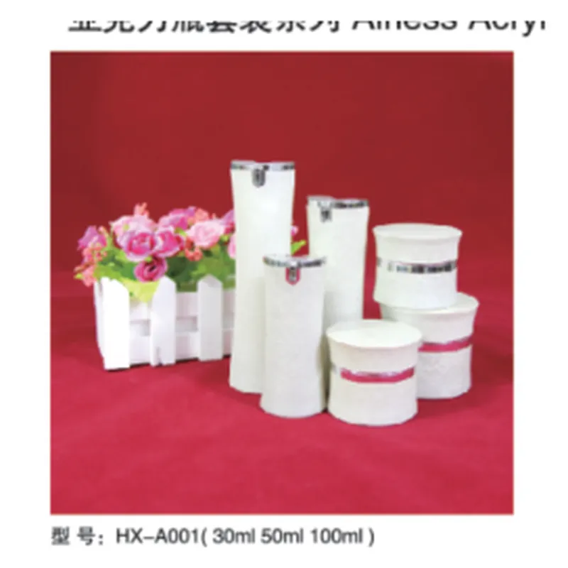 Bộ chai hút chân không acrylic trắng HX-A001 – mã NXP0780