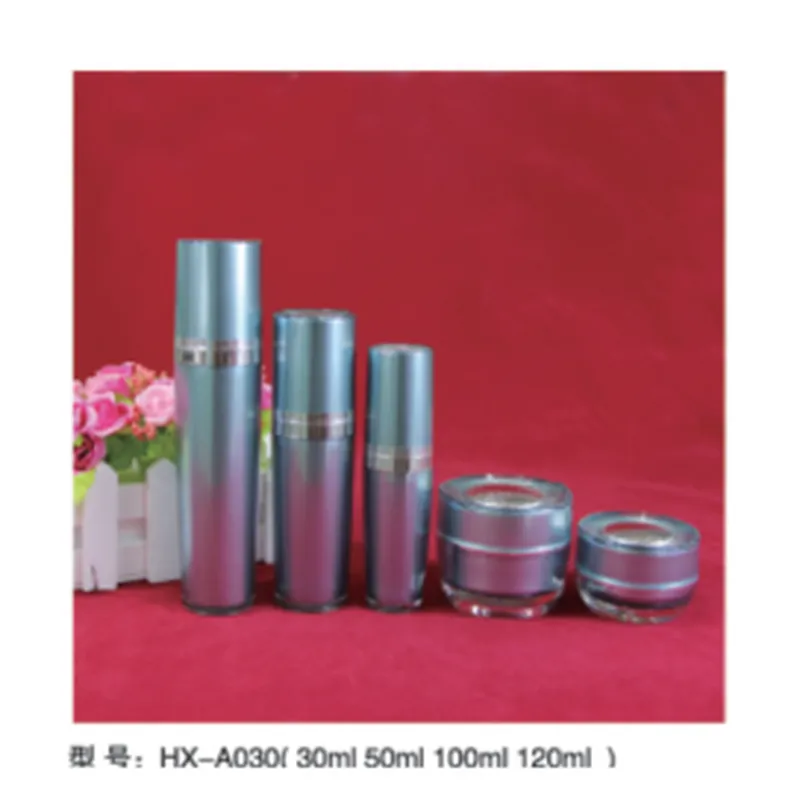 Bộ chai + hũ acrylic xanh ngọc ánh kim HX-A030 – mã NXP0785