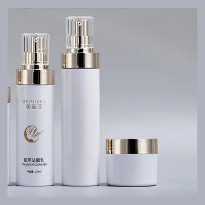 Bộ chai + hũ trắng nắp vàng – mã NXP0794