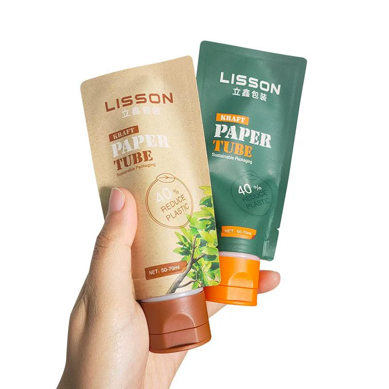 Tuýp giấy kraft dạng túi (pouch tube) nắp vặn – mã NXT0006