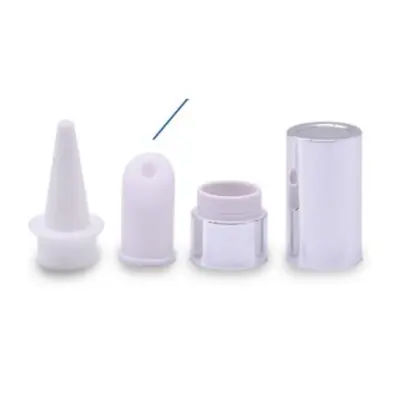 Đầu tuýp gốm / silicone trắng kem mắt nắp bạc – ảnh 5