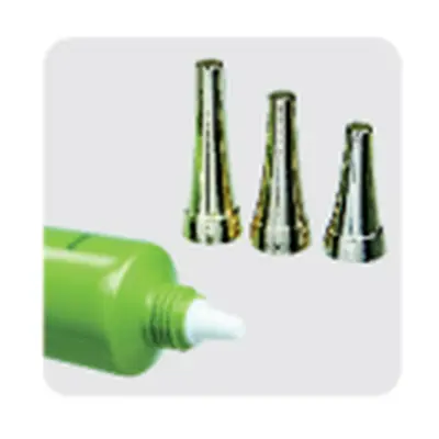 Nắp nhọn mạ vàng / bạc cho tuýp xanh – mã NXT1318