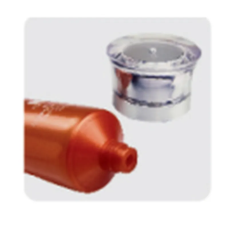 Tuýp cam đỏ nắp acrylic bạc – mã NXT1416
