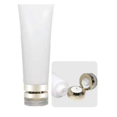 Tuýp trắng nắp acrylic vàng – mã NXT1437