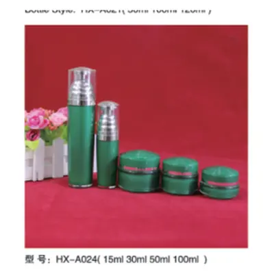 Bộ chai hút chân không acrylic xanh lục đậm HX-A024 – mã NXT1601