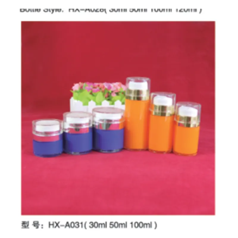 Bộ chai + hũ acrylic cam / tím HX-A031 – mã NXT1612