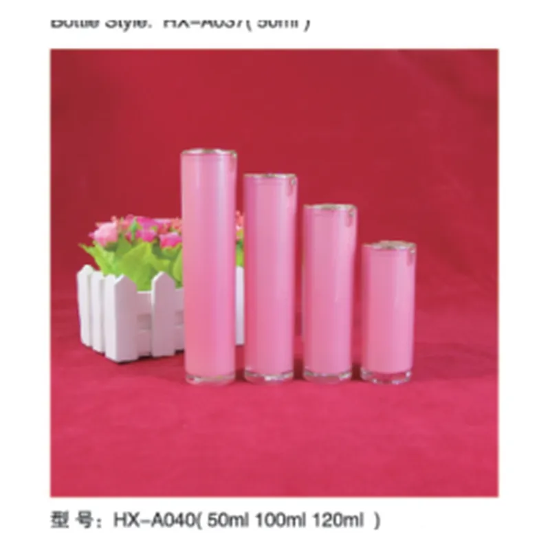 Bộ chai hút chân không acrylic hồng HX-A040 – mã NXT1615