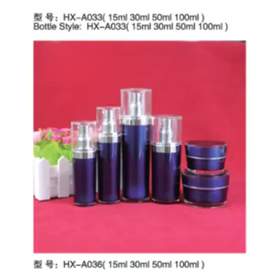 Bộ chai + hũ acrylic tím than HX-A036 – mã NXT1620