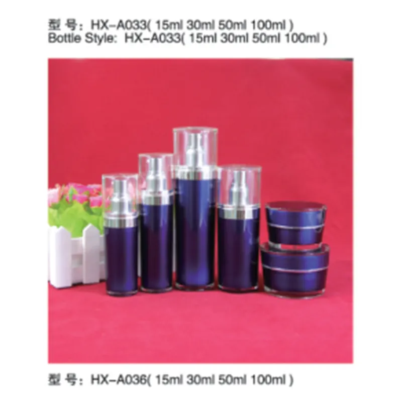 Bộ chai + hũ acrylic tím than HX-A036 – mã NXT1620