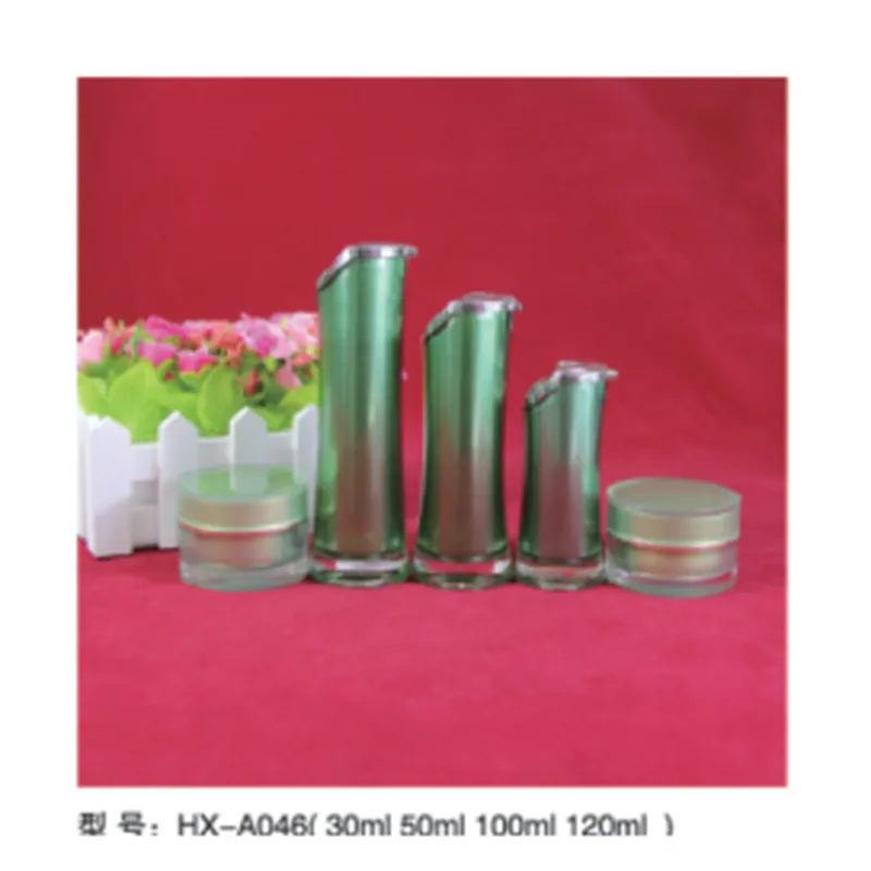 Bộ chai + hũ acrylic xanh ngọc vát HX-A046 – mã NXT1624