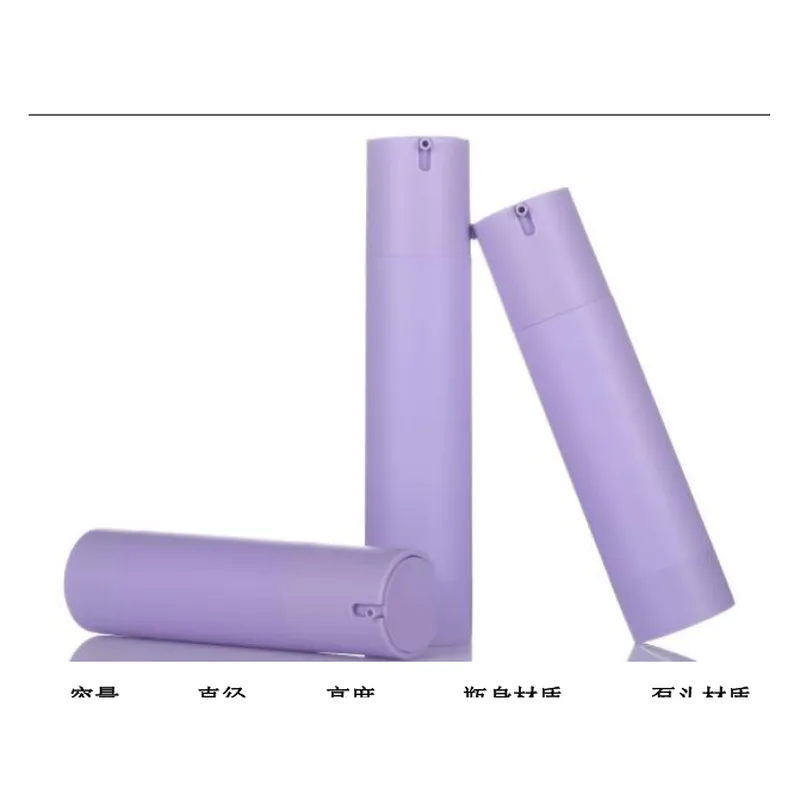 Chai hút chân không tím lavender dạng trụ – mã NXV0006