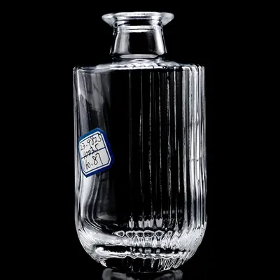 Chai rượu thủy tinh trụ sọc dọc miệng rộng 500ml – mã NXW0035