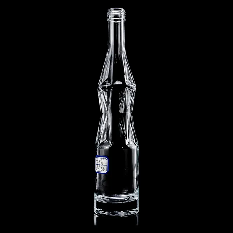 Chai rượu thủy tinh dáng vặn cổ dài 375ml – mã NXW0046