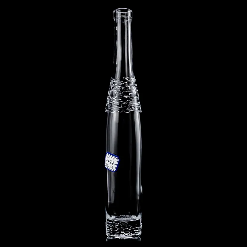 Chai rượu thủy tinh thon cao cổ vân nổi 500ml – mã NXW0047