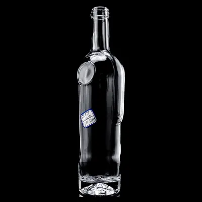 Chai rượu thủy tinh trụ khoét tròn 750ml – mã NXW0057